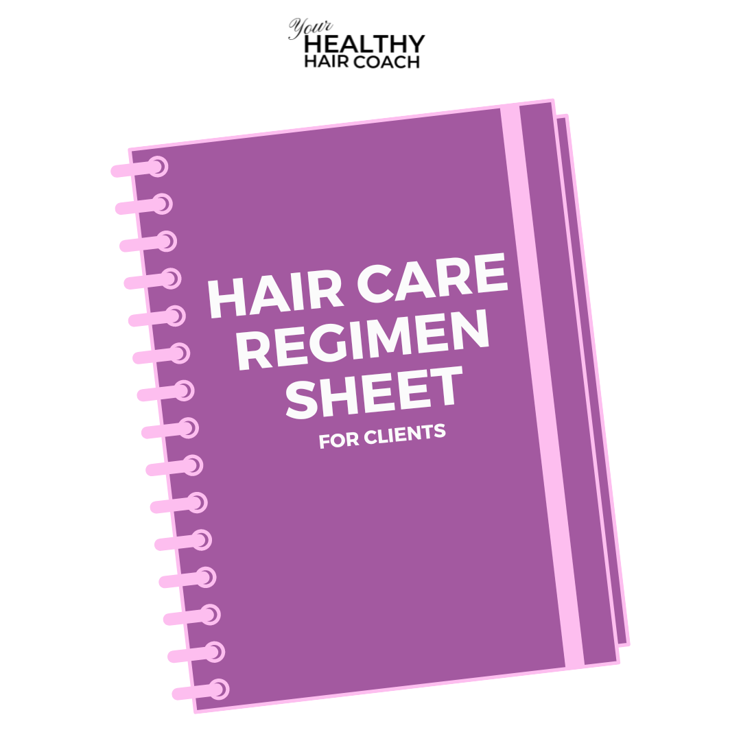 Hair Care Regimen Sheet Digital Template